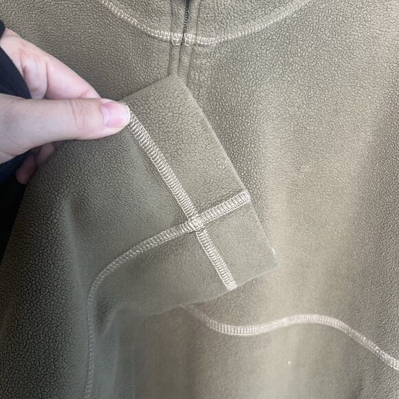 LIFE‎ IS GOOD Men’s 1/4 Zip Pullover Sweatshirt Green Micro Fleece M Cozy Travel - Picture 3 of 10